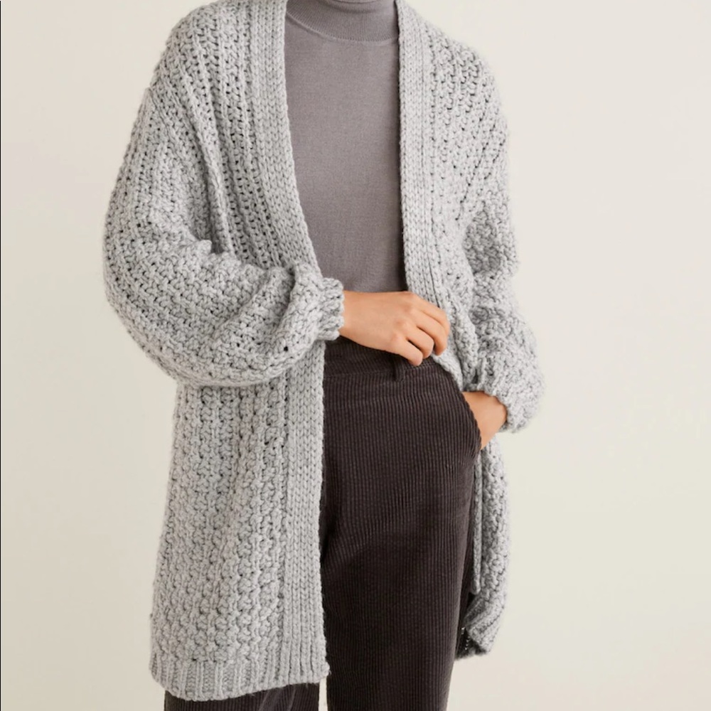 Mango Chunky knit Cardigan, XXS-XS
